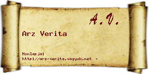 Arz Verita névjegykártya